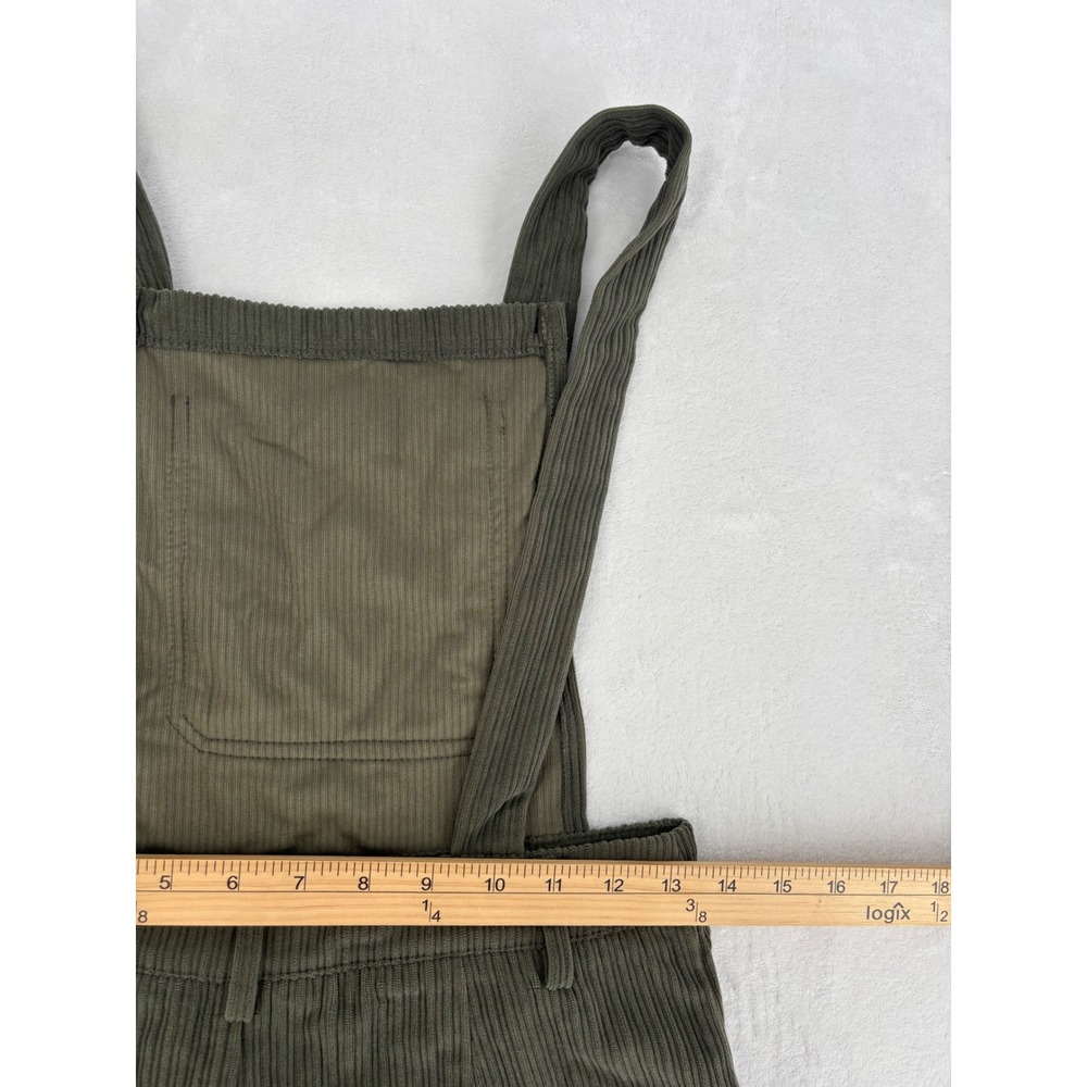 Cider Corduroy Overalls Women XS Green Wide Leg Bib Pocket Dungarees Retro Boho - Picture 9 of 9